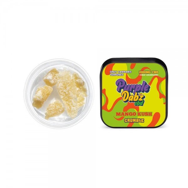 Purple Dabz by Purple Dank 1000mg CBD Crumble – Mango Kush