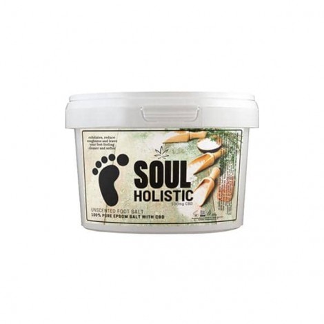 Soul Holistic 100mg CBD Pure Epsom Salt Unscented Foot Salt – 500g
