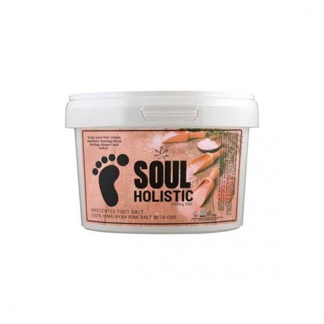 Soul Holistic 100mg CBD Himalayan Pink Salt Unscented Foot Salt – 500g