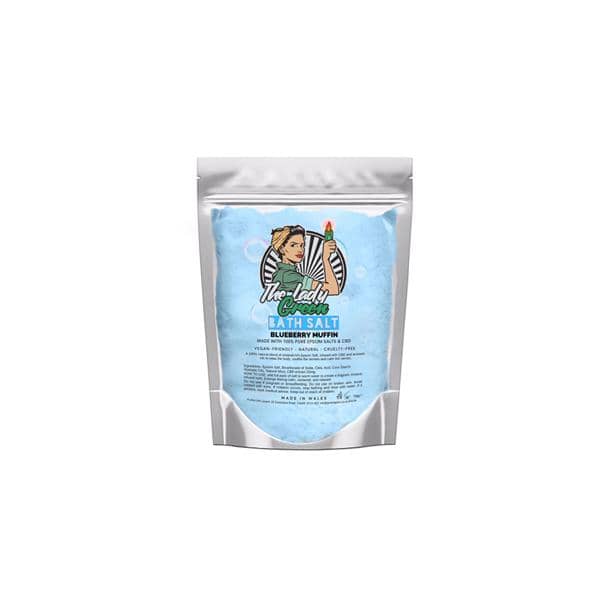 Lady Green 20mg CBD Blueberry Muffin Bath Salts – 150g