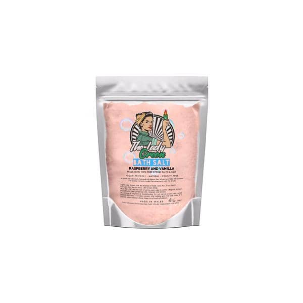 Lady Green 20mg CBD Raspberry & Vanilla Bath Salts – 150g