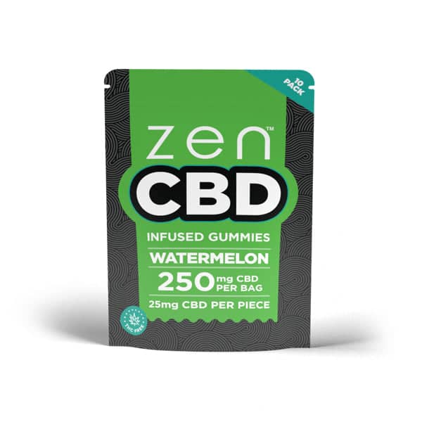 Zen 250mg Infused CBD Gummies – Watermelon
