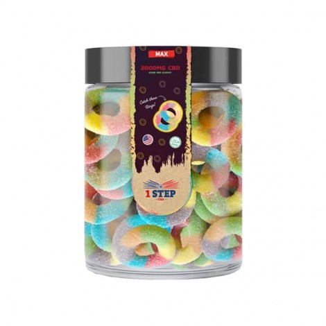 1 Step CBD Max Neon Gummies 2000mg (400g) (BUY 1 GET 1 FREE)